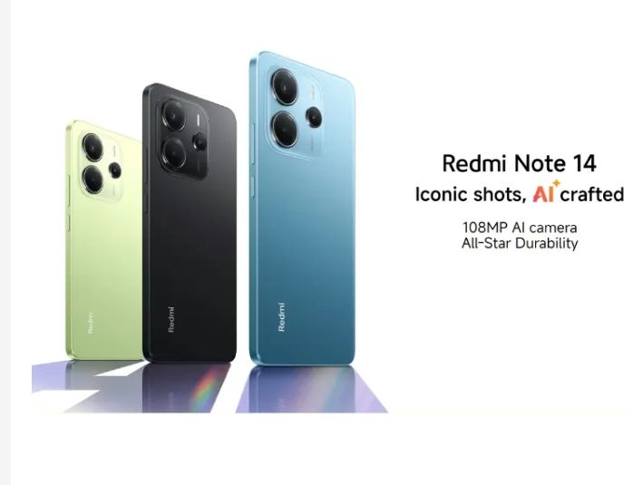 Brand New XIAOMI Redmi Note 14 8GB+256GB 6.67" AMOLED 120Hz Display 108MP Camera 5500mAh Battery IP54 Dust and Splash resistant Fingerprint Unlock 33W Fast Charge Smart Phones