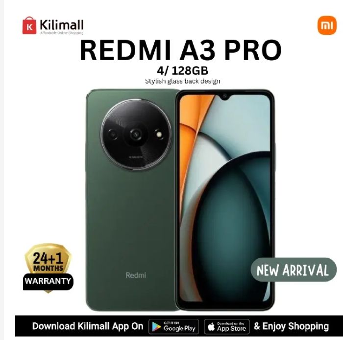 Redmi A3 PRO 6.71" 128GB + 4GB 4G Network 5160mAh Battery 8MP AI Camera 10W Fast Charging Fingerprint Sensor Android 14 Smart Phones