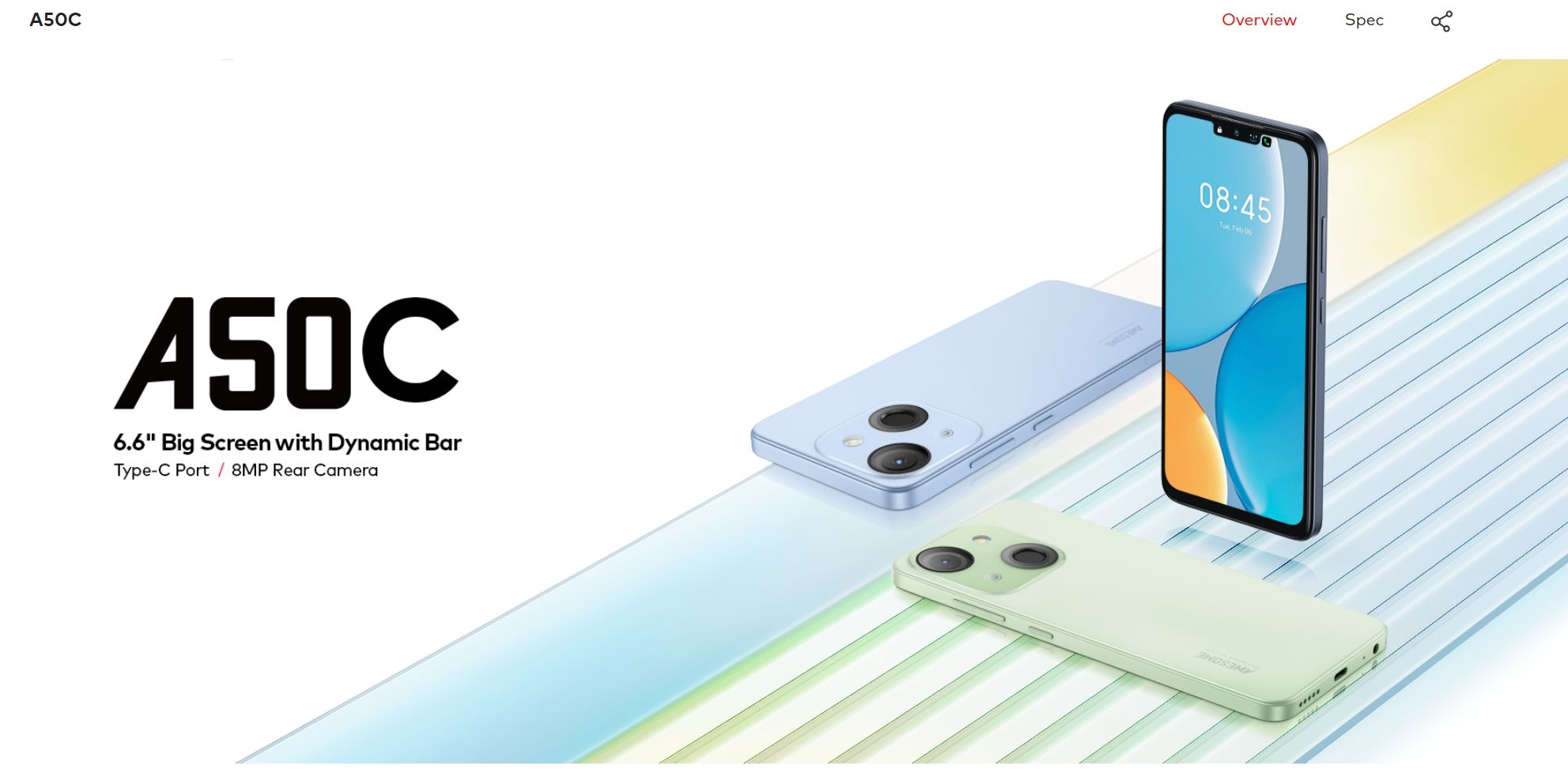 [New Arrival] Itel A50C 4G Network 32GB+(2+2)4GB RAM 6.6" Screen Phone Dual SIM 8MP+5MP Camera 4000mAh Baterry Fingerprint And Face Unlock Smart Phones
