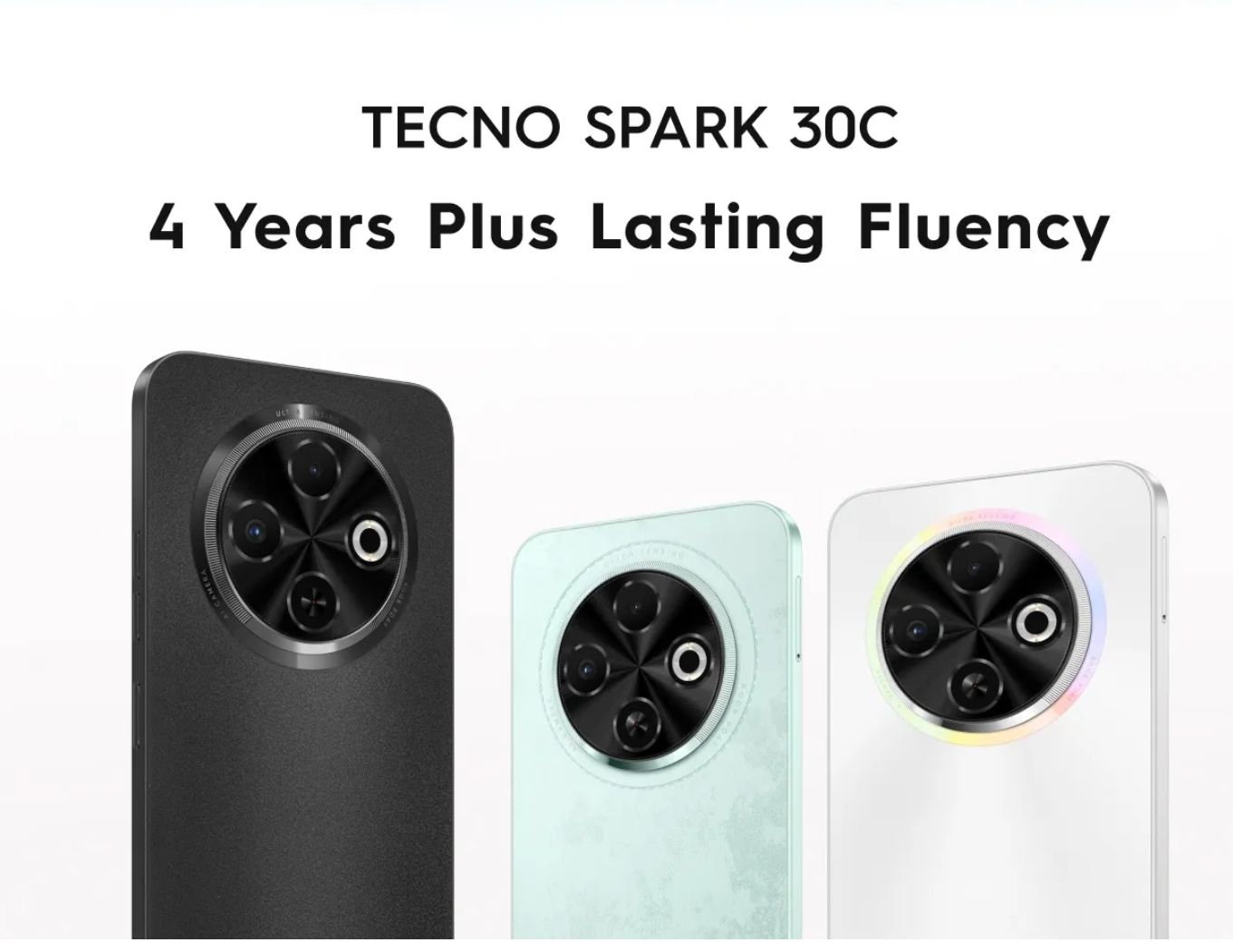 [New Arrival] Tecno Spark 30C 128GB +8(4+4)GB 120Hz 6.6"  Display Dynamic Port 50MP IP54 Dust/Water Dual Speakers 7.8mm Ultra Slim 5000mAh 18W Type-C Dual SIM 4G Smart Phones Side Fingerprint phone