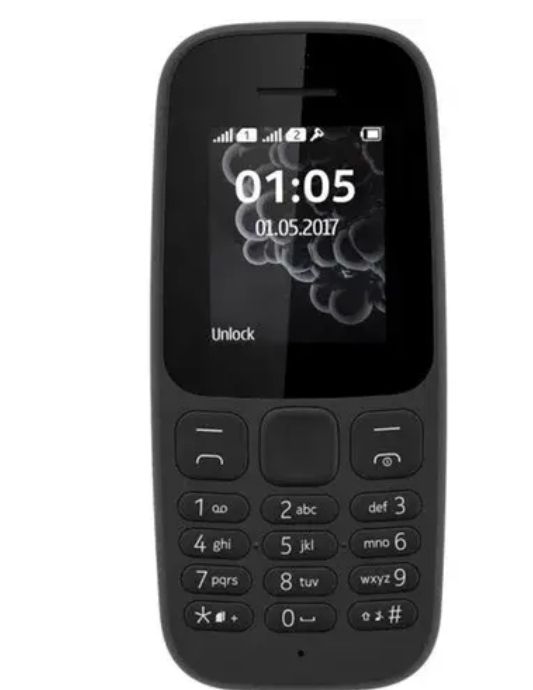 Brand New Nokia 105 (2017)- Original Nokia Phone 800 mAh 1.5" Dual SIM Cards Unlocked Cheap Durable Old Phone Classic Feature