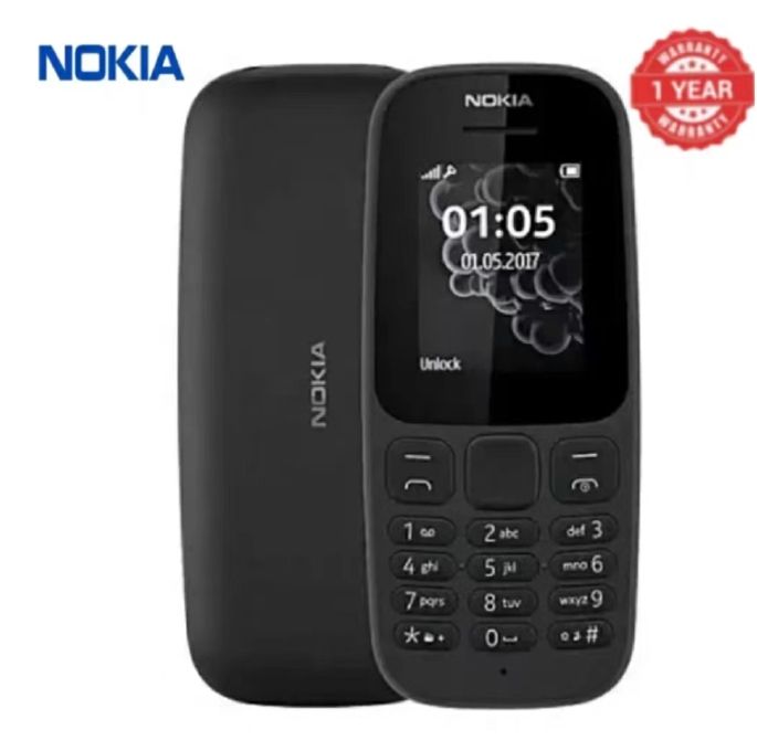 Brand New Nokia 105 (2017)- Original Nokia Phone 800 mAh 1.5" Dual SIM Cards Unlocked Cheap Durable Old Phone Classic Feature
