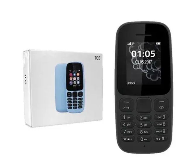 Brand New Nokia 105 (2017)- Original Nokia Phone 800 mAh 1.5" Dual SIM Cards Unlocked Cheap Durable Old Phone Classic Feature