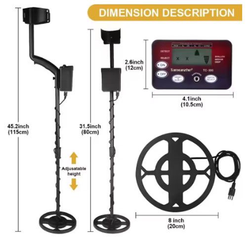 Hot Sell Metal Detector TC300 TC 200 Underground Detectors Pinpointer Treasure Hunter Gold Depth Digger