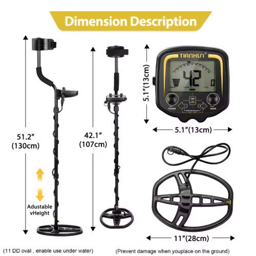 Good Professional Underground Metal Detector TX-850 Gold Digger Treasure Hunter Pinpointer Gold Prospecting Mode LCD Display