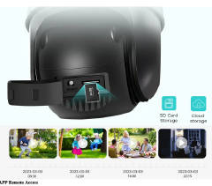 8MP PTZ WiFi Camera with Dual Screen Color Night Vision Outdoor 4MP Security IP Camera CCTV Surveillance Camera ICSEE App
