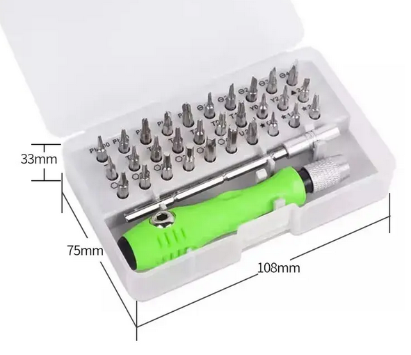 Mini 32-in-1 Precision Screwdriver Set Magnetic Phillips Bits Multifunctional Hand Repair Tool Kit for Phone Watch Glasses PC