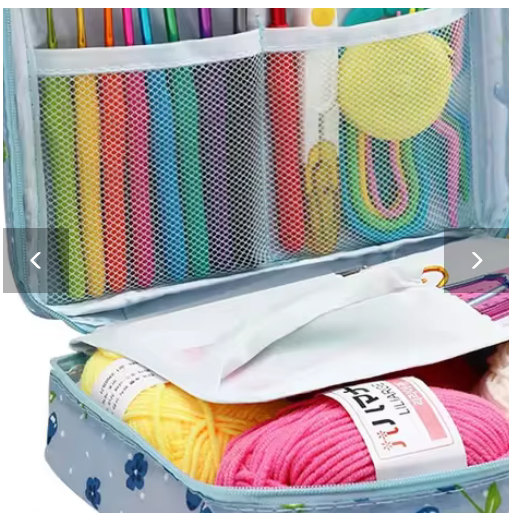 59Pcs/Set Portable Crochet Knitting Set DIY Beginner Crochet Hook Kit With Storage Bag Material Pack and Storage Tools