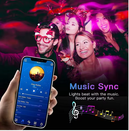 Bluetooth LED Strip Lights Smart SMD 5050 APP Remote Control Flexible Ribbon Diode Lamp Tape TV Backlights Game Room Home Decor