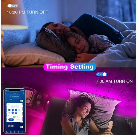 Bluetooth LED Strip Lights Smart SMD 5050 APP Remote Control Flexible Ribbon Diode Lamp Tape TV Backlights Game Room Home Decor