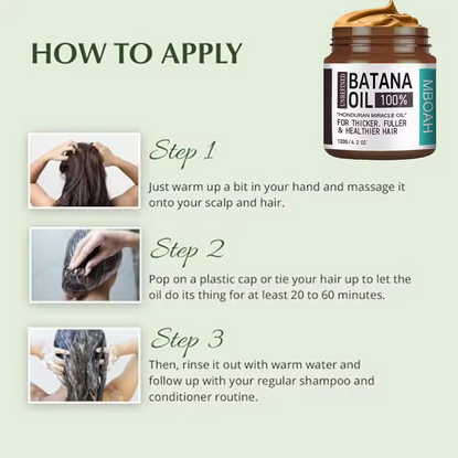100% Batana Oil from Honduras - Get Fuller, Thicker, Healthier Hair - Great Men Conditioner Haircare Silky - Hair Nutrition oil--100ml