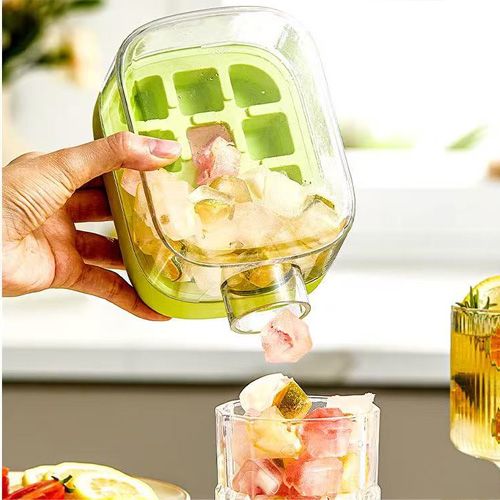 Ice cube mold, press-type ice tray, household food-grade ice cube maker, refrigerator ice storage box, water bottle, homemade ice cube making too