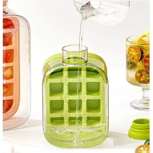 Ice cube mold, press-type ice tray, household food-grade ice cube maker, refrigerator ice storage box, water bottle, homemade ice cube making too