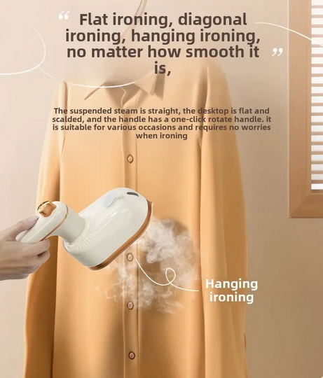 Portable Steam Iron Handheld Ironing Machine Household Clothing Iron Flat and Hang Ironing 2 in 1 Mini Rotating Electric Iron