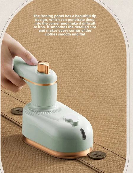 Portable Steam Iron Handheld Ironing Machine Household Clothing Iron Flat and Hang Ironing 2 in 1 Mini Rotating Electric Iron