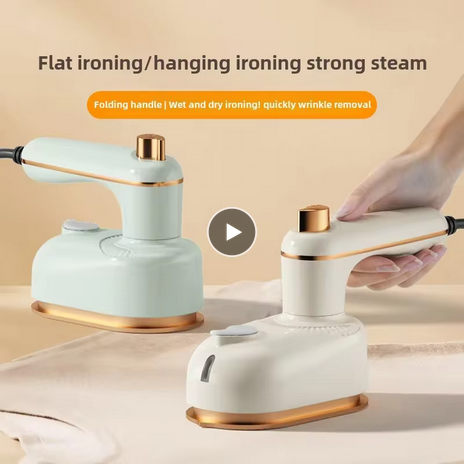 Portable Steam Iron Handheld Ironing Machine Household Clothing Iron Flat and Hang Ironing 2 in 1 Mini Rotating Electric Iron