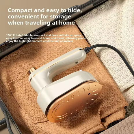 Portable Steam Iron Handheld Ironing Machine Household Clothing Iron Flat and Hang Ironing 2 in 1 Mini Rotating Electric Iron