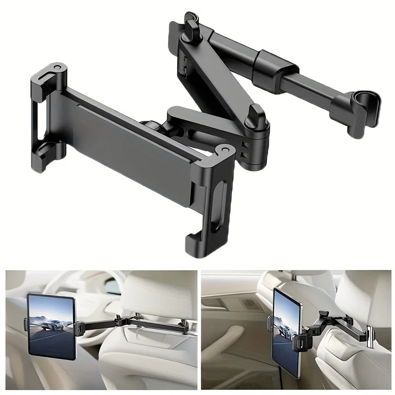 Universal Car Tablet Holder Back Seat Headrest Mount For iPad Air Mini Pro 4-13 Inch 360 Rotation Rear Pillow Phone Clamp Stand