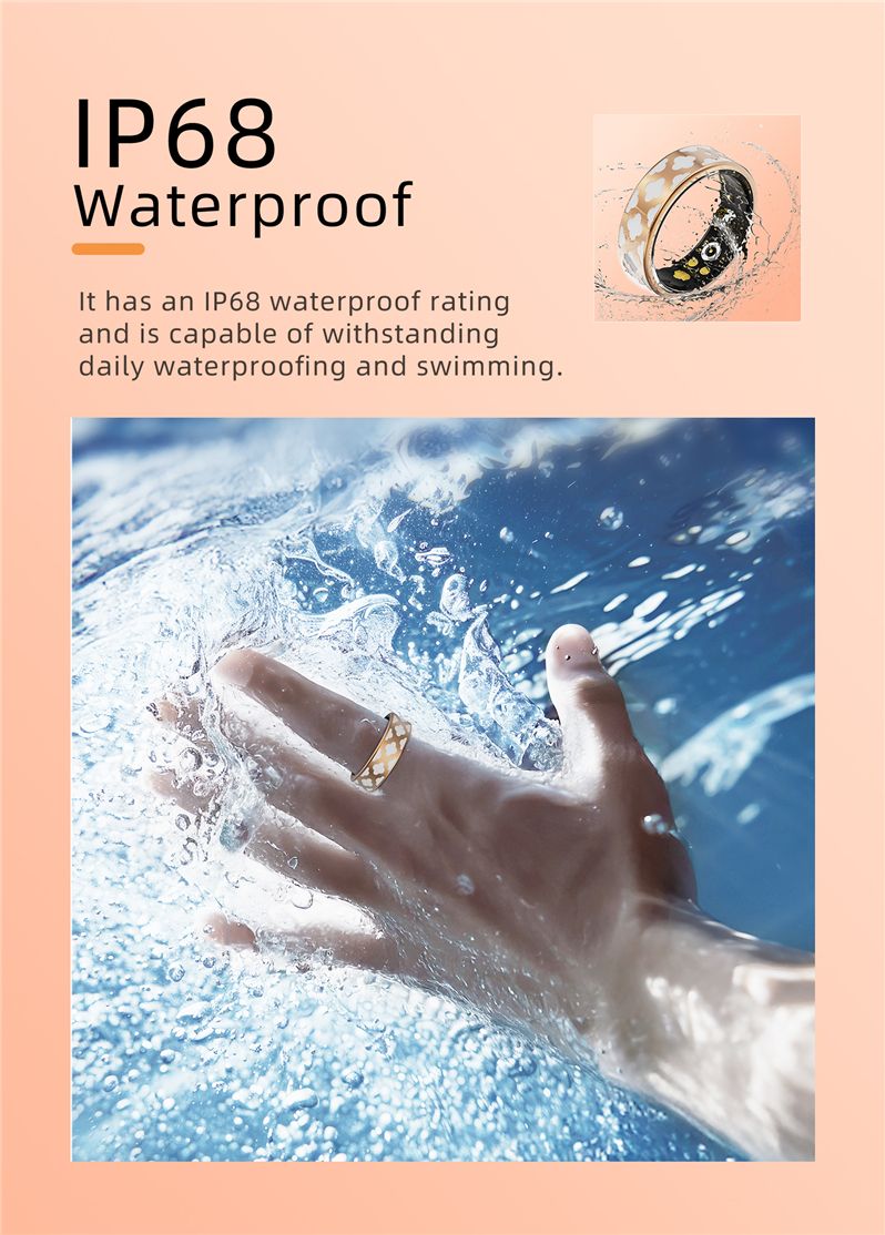 New Smart Ring Men Women Heart Rate Blood Oxygen Sleep Health Monitor Sport Fitness Tracker Smartring For Android IOS  Gift Crystal Charging Case