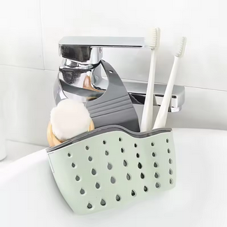 2PCS--Double-layer Sink Hanging Bag Kitchen Rack Faucet Sponge Holder Storage Hanging Basket Kitchen Storage Rack Sink Accessories