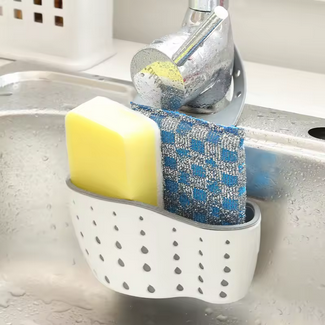 2PCS--Double-layer Sink Hanging Bag Kitchen Rack Faucet Sponge Holder Storage Hanging Basket Kitchen Storage Rack Sink Accessories