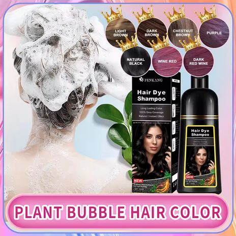 500ml 3 In 1 Hair Dye Shampoo Natural Black Hair Dye Covering White 7 Color Herbal Components For Women Men100ml/500ml 3 In 1 Hair Dye Shampoo Natural Black Hair Dye Covering White 7 Color Herba