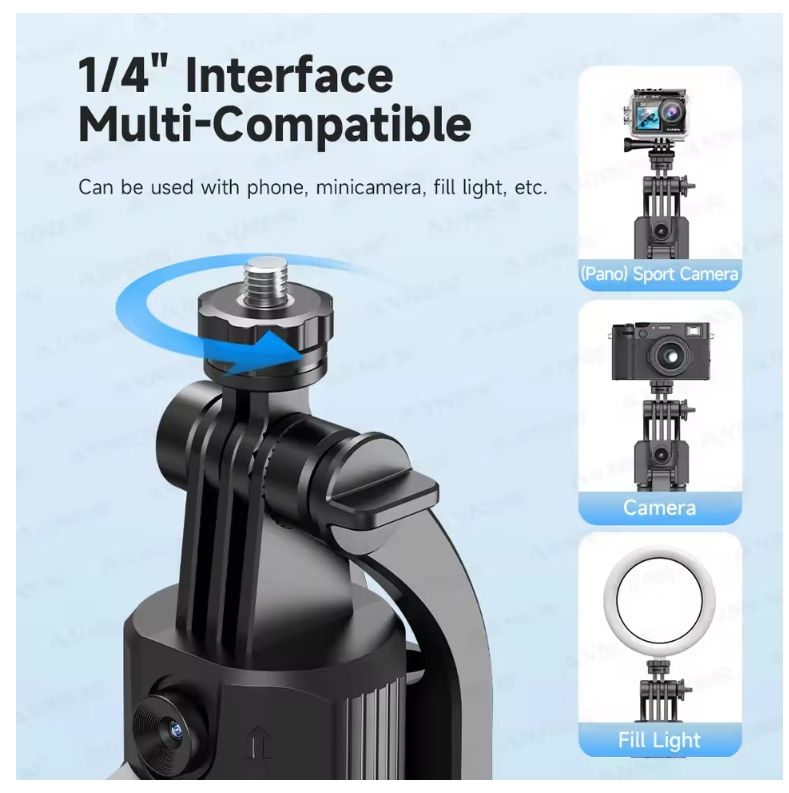 1630mm/64in C17 Tripod Selfie Stick 360° Auto Rotation Shooting Quadruped Phone Stand Face Track Bluetooth Remote Control Tripie