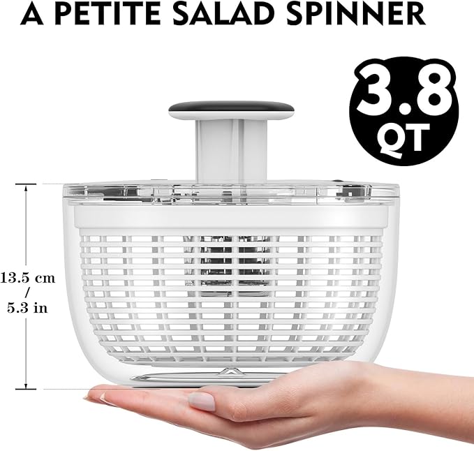 3.8 QT Salad Spinner Large Lettuce Dryer Spinner One-handed Easy Press Large Vegetable Dryer Salad Mixer Washer JT251