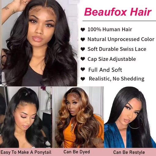 Lace Front Human Hair Wigs For Women Brazilian Body Wave Lace Frontal Wigs Human Hair Wigs 4*4 Lace Closure Wig