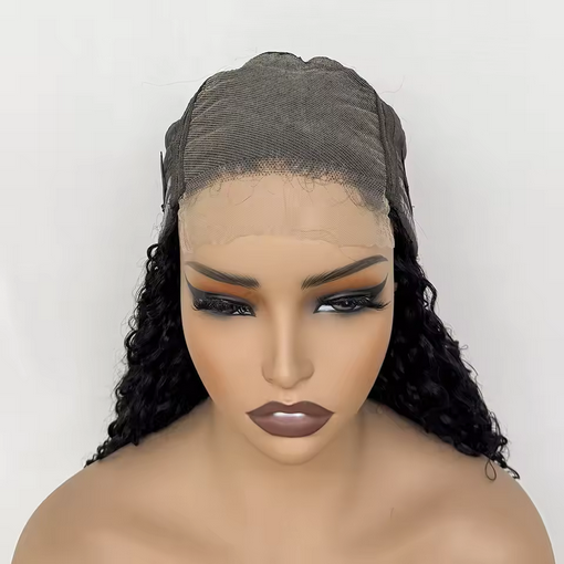 Glueless Lace Wig 4x4 Lace 180% Density Burmese Curly Hair Wig 6A Human Hair Wig Transparent Lace Front Wig