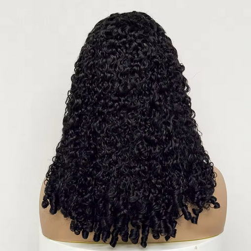 Glueless Lace Wig 4x4 Lace 180% Density Burmese Curly Hair Wig 6A Human Hair Wig Transparent Lace Front Wig