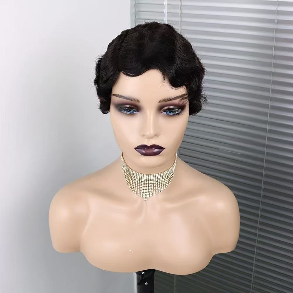 Pixie Cut Curly Wig Water Wave Closure Wig Human Hair Wigs Preplucked Side Part Lace Wig All For women human hair wig