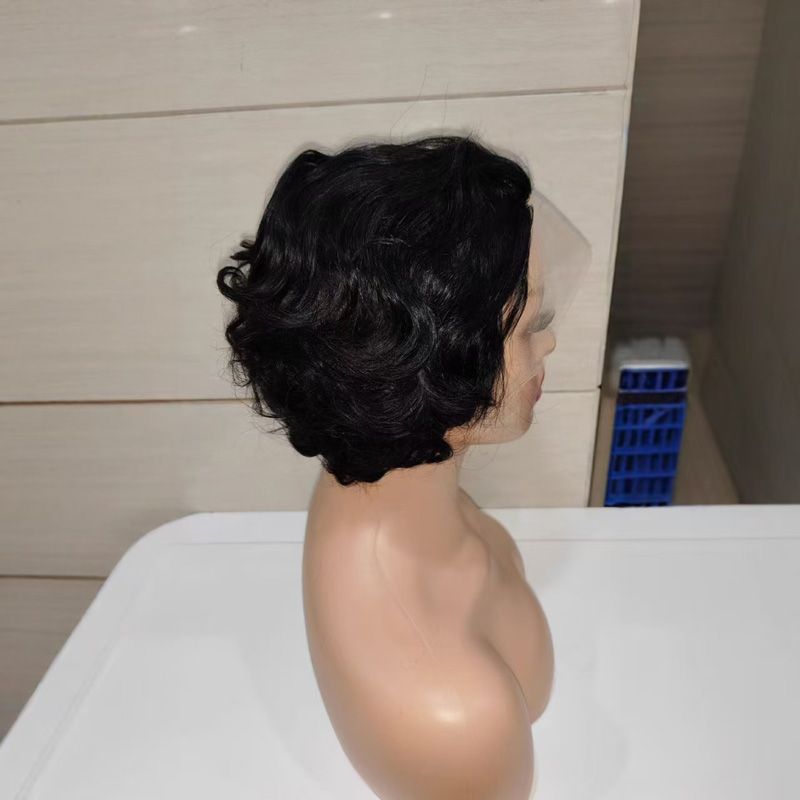 Body Wave Bob Wig 13x1 Transparent Lace Frontal Wig Brazilian Human Hair Wigs Virgin Remy Hair Lace Closure Wig 150% Density