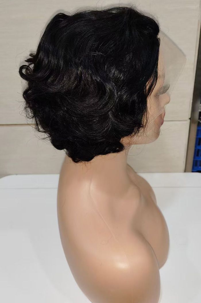 Body Wave Bob Wig 13x1 Transparent Lace Frontal Wig Brazilian Human Hair Wigs Virgin Remy Hair Lace Closure Wig 150% Density