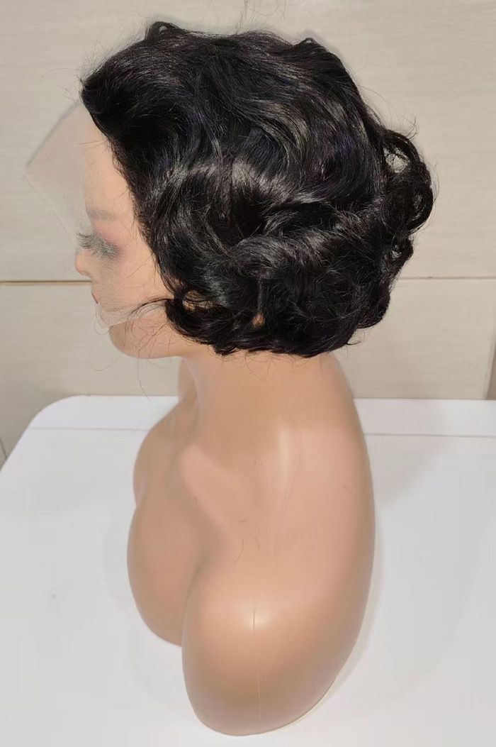 Body Wave Bob Wig 13x1 Transparent Lace Frontal Wig Brazilian Human Hair Wigs Virgin Remy Hair Lace Closure Wig 150% Density