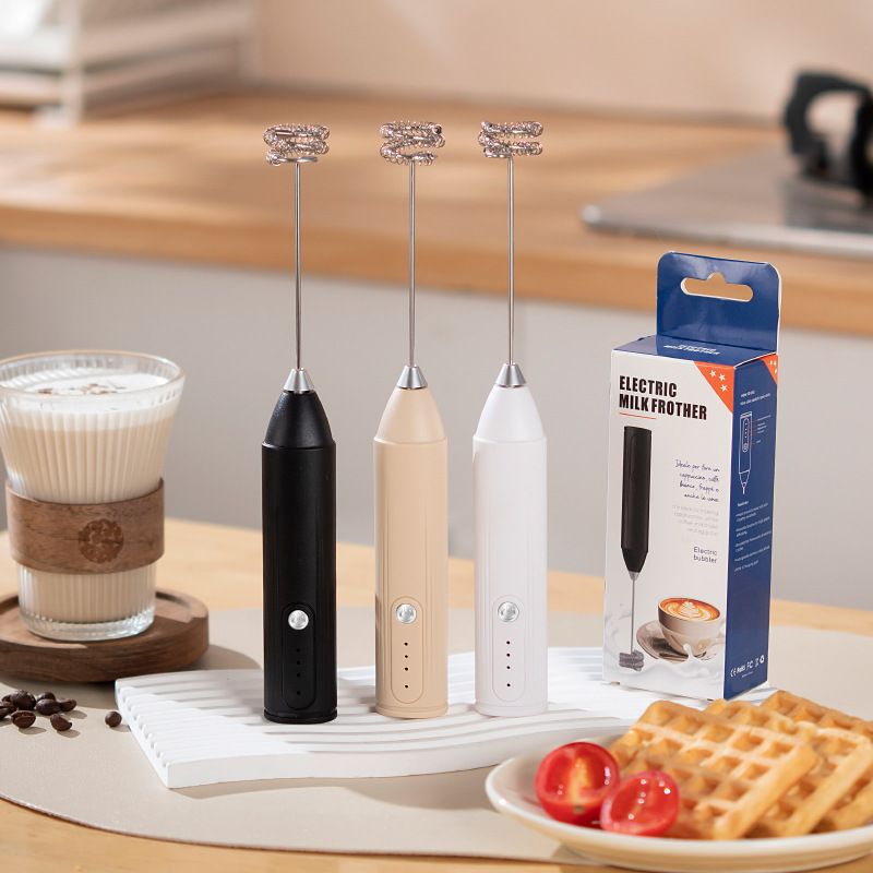 Electric coffee frother, milk frother, household handheld wireless egg beater, small electric frother