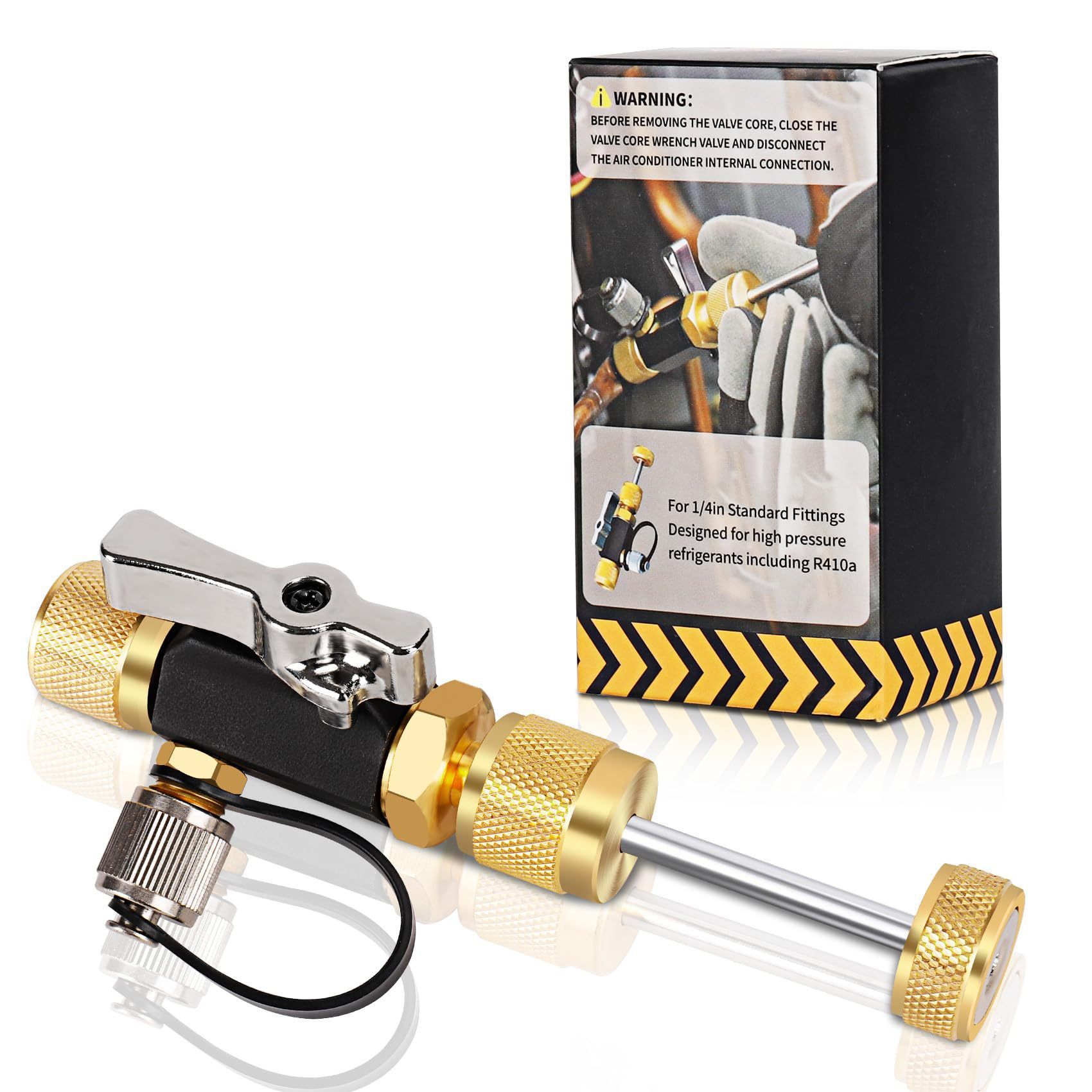Vacuum rated valve core disassembly tool, valve disassembly tool, vacuum rated value of 20 microns