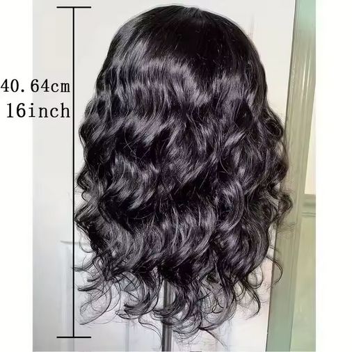 13x4 Black Bob Lace Front Wig Body Wave Wigs Natural Bob Wave Wig for Women Deep Wave Wigs Synthetic Fiber Glueless Hair Wigs