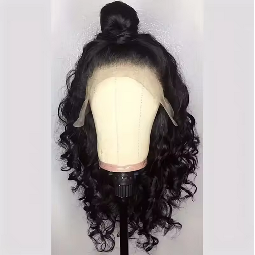13x4 Black Bob Lace Front Wig Body Wave Wigs Natural Bob Wave Wig for Women Deep Wave Wigs Synthetic Fiber Glueless Hair Wigs