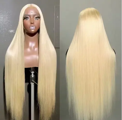 150 Density 30 Inch Straight 613 Blonde 13x4 Hd Lace Front Sythetic Hair Wigs 13x4 Transparent Lace Frontal Sythetic Wig
