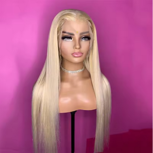 150 Density 30 Inch Straight 613 Blonde 13x4 Hd Lace Front Sythetic Hair Wigs 13x4 Transparent Lace Frontal Sythetic Wig