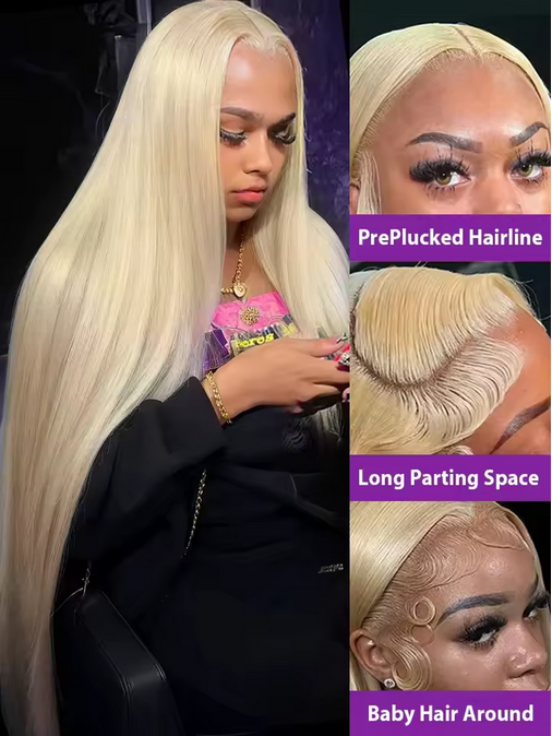 150 Density 30 Inch Straight 613 Blonde 13x4 Hd Lace Front Sythetic Hair Wigs 13x4 Transparent Lace Frontal Sythetic Wig