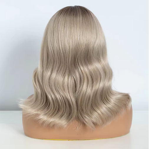 Synthetic 13x4 Lace Front Wigs For Women Body Wave 14 -20 Inch Short Bob T Part Lace Wig Ombre Blonde Brown Cosplay Wig Wig