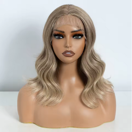 Synthetic 13x4 Lace Front Wigs For Women Body Wave 14 -20 Inch Short Bob T Part Lace Wig Ombre Blonde Brown Cosplay Wig Wig