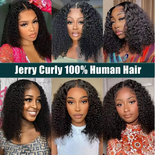 12A Kinky Curly Synthetic Hair Wigs 13X4 Lace Frontal Wigs For Women Pre Plucked With Baby Hair Black Hair Curly Bob Wig