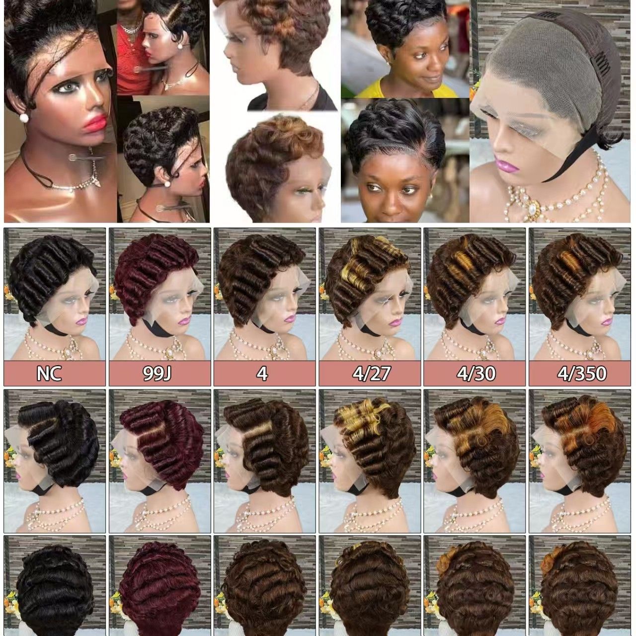 Pixie Cut Wigs Human Hair 13x4 Short Pixie Cut Lace Front Wig for Women Black Pixie Cut Transparent Frontal Wig Natural Wave Wig