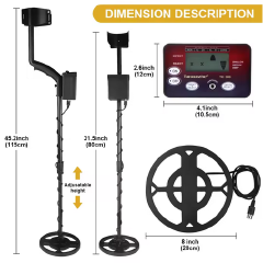 Hot Sell Metal Detector TC300 TC 200 Underground Detectors Pinpointer Treasure Hunter Gold Depth Digger NO BATTERY