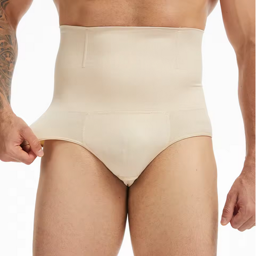 Men High Waist Compression Shorts Underwear Tummy Control Shapewear Briefs Slimming Body Shaper Belly Girdle