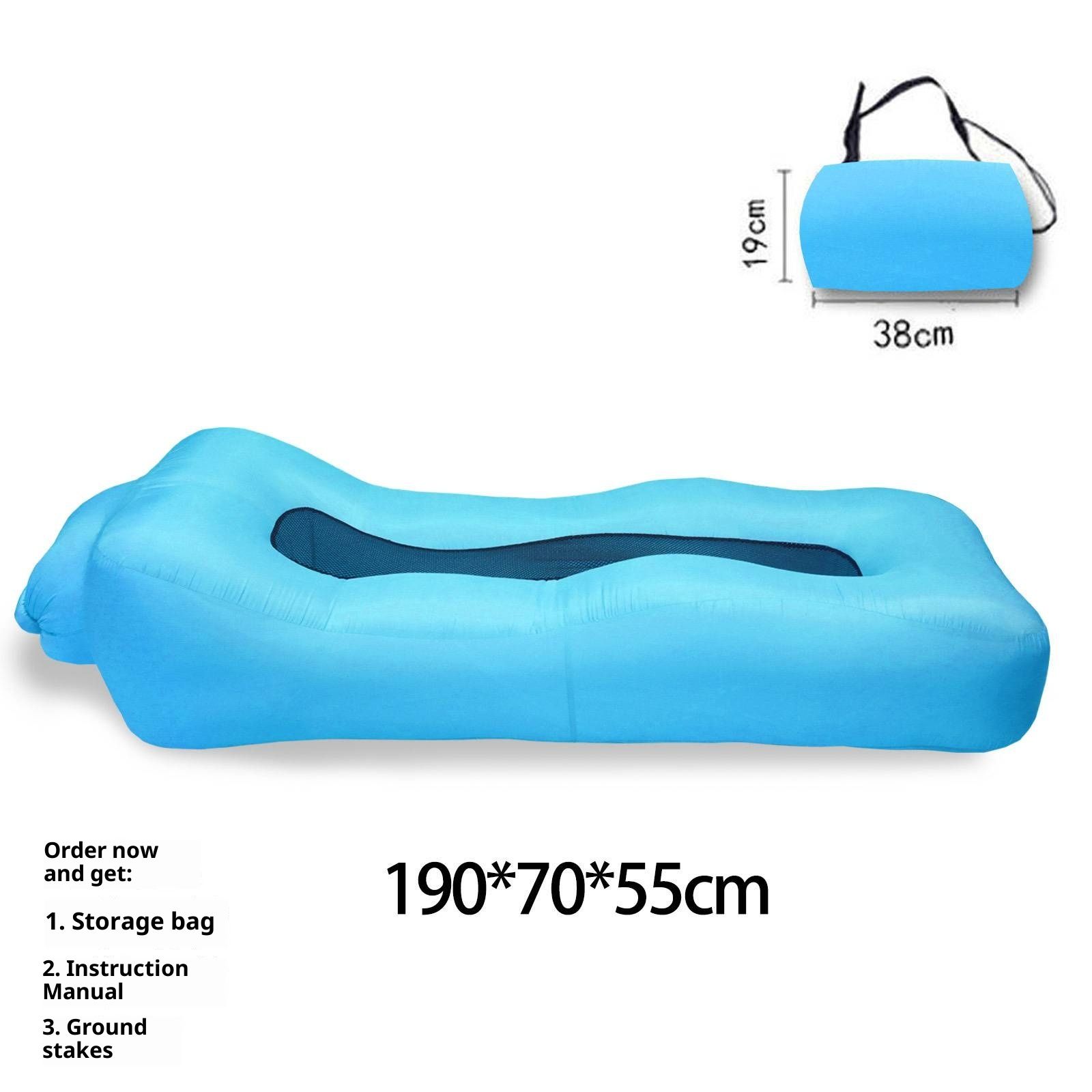 Outdoor inflatable sofa amphibious camping single portable air cushion camping music solar mattress Office lunch break （Maximum load: 200 kg）