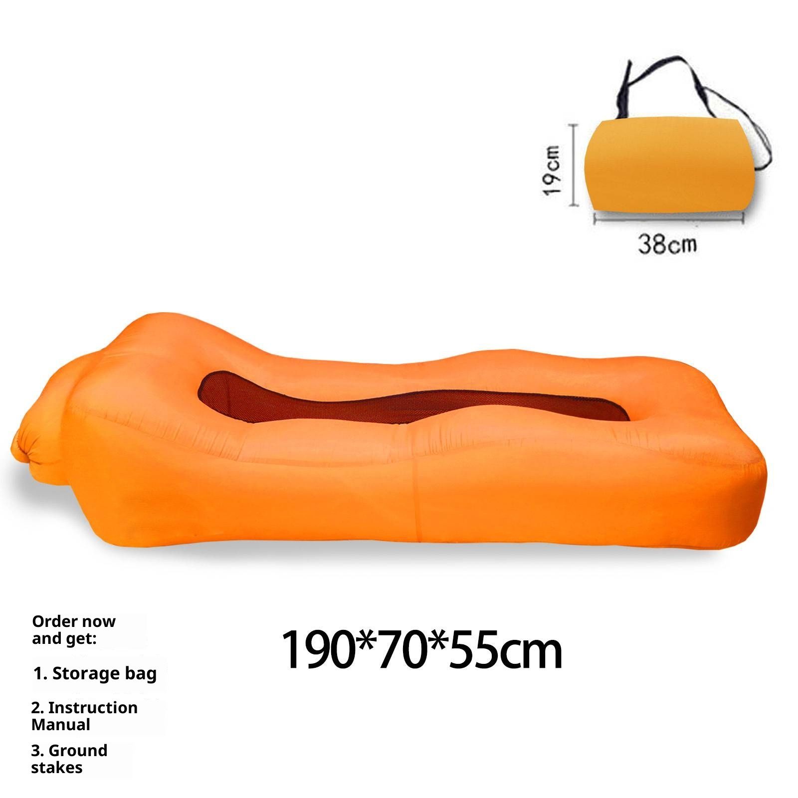 Outdoor inflatable sofa amphibious camping single portable air cushion camping music solar mattress Office lunch break （Maximum load: 200 kg）